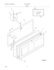 03 - Door parts for White Westinghouse Freezer WFC15M4BW3 from AppliancePartsPros.com