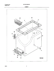 05 - Cabinet parts for White Westinghouse Freezer WFC25M3AW0 from AppliancePartsPros.com