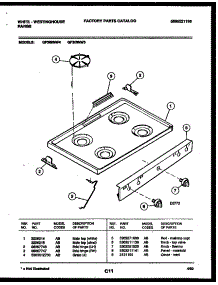 03 - Cooktop Parts parts for Frigidaire Range GF300ND4 from AppliancePartsPros.com