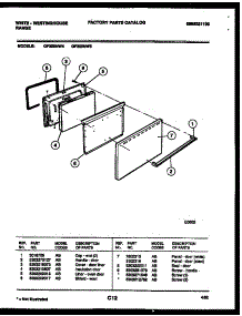 04 - Door Parts parts for Frigidaire Range GF300ND4 from AppliancePartsPros.com