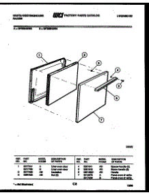 03 - Door Parts parts for Frigidaire Range GF300HXW3 from AppliancePartsPros.com
