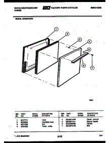 03 - Door Parts parts for Frigidaire Range GF501KXW3 from AppliancePartsPros.com