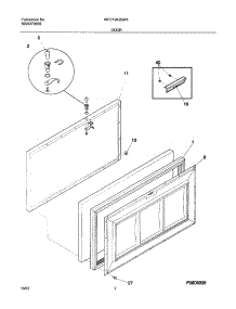 03 - Door parts for White Westinghouse Freezer WFC15K2BW1 from AppliancePartsPros.com