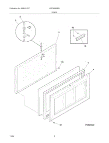 03 - Door parts for White Westinghouse Freezer WFC09M3BW2 from AppliancePartsPros.com