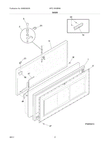 03 - Door parts for White Westinghouse Freezer WFC15M4BW5 from AppliancePartsPros.com
