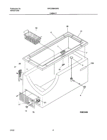 05 - Cabinet parts for White Westinghouse Freezer WFC25M4BW0 from AppliancePartsPros.com