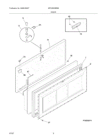 03 - Door parts for White Westinghouse Freezer WFC25M4BW5 from AppliancePartsPros.com