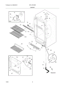 05 - Cabinet parts for White Westinghouse Freezer WFU14FK3BW4 from AppliancePartsPros.com