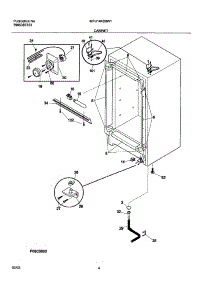05 - Cabinet parts for White Westinghouse Freezer WFU14K2BW1 from AppliancePartsPros.com