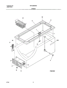 05 - Cabinet parts for White Westinghouse Freezer WFC20M4BW0 from AppliancePartsPros.com