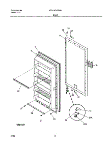 03 - Door parts for White Westinghouse Freezer WFU14FK3BW0 from AppliancePartsPros.com