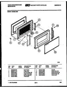 03 - Door Parts parts for Frigidaire Microwave KM485LXM6 from AppliancePartsPros.com