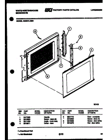 03 - Door Parts parts for Frigidaire Microwave KM937LXM0 from AppliancePartsPros.com