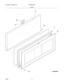 03 - Door parts for White Westinghouse Freezer WFC09K0DW0 from AppliancePartsPros.com