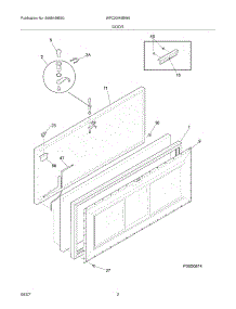 03 - Door parts for White Westinghouse Freezer WFC20M4BW6 from AppliancePartsPros.com
