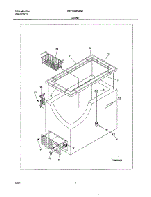 05 - Cabinet parts for White Westinghouse Freezer WFC07M2AW1 from AppliancePartsPros.com