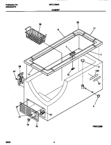 03 - Cabinet parts for Frigidaire Freezer WFC15M4HW0 from AppliancePartsPros.com