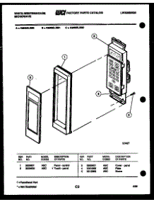 03 - Door Parts parts for Frigidaire Microwave KM485LXMW1 from AppliancePartsPros.com