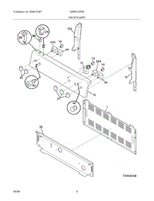 03 - Backguard parts for White Westinghouse Range CWEF310FSA from AppliancePartsPros.com