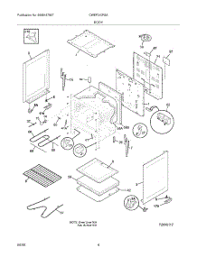 05 - Body parts for White Westinghouse Range CWEF310FSA from AppliancePartsPros.com