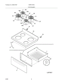 07 - Top / Drawer parts for White Westinghouse Range CWEF310FSA from AppliancePartsPros.com