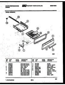 05 - Broiler Drawer Parts parts for Frigidaire Range GF300ND3 from AppliancePartsPros.com