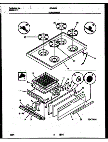 05 - Cooktop And Broiler Drawer Parts parts for Frigidaire Range GF420RXW3 from AppliancePartsPros.com