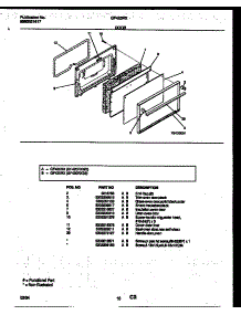 06 - Door Parts parts for Frigidaire Range GF420RXW3 from AppliancePartsPros.com