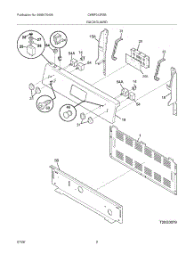 03 - Backguard parts for White Westinghouse Range CWEF312FSB from AppliancePartsPros.com