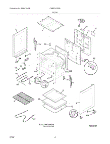 05 - Body parts for White Westinghouse Range CWEF312FSB from AppliancePartsPros.com