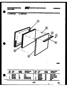 03 - Door Parts parts for Frigidaire Range GF201KXW0 from AppliancePartsPros.com