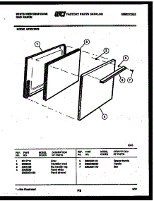 03 - Door Parts parts for Frigidaire Range GF201NW3 from AppliancePartsPros.com