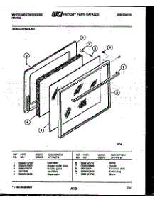 04 - Door Parts parts for Frigidaire Range GF625LD2 from AppliancePartsPros.com