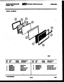 06 - Door Parts parts for Frigidaire Range GF750NW4 from AppliancePartsPros.com