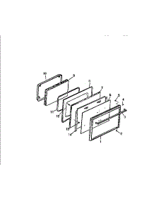 07 - Door parts for Frigidaire Range GF780HXW1 from AppliancePartsPros.com