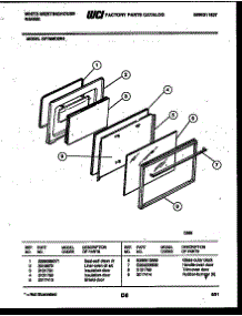 05 - Door Parts parts for Frigidaire Range GF780KXW4 from AppliancePartsPros.com