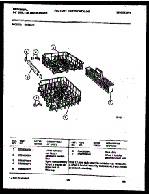 08 - Racks And Trays parts for Frigidaire Dishwasher DB700AW1 from AppliancePartsPros.com