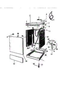 08 - Wrapper, Top, Valve, & Base parts for Frigidaire Dishwasher SC560JXH2 from AppliancePartsPros.com