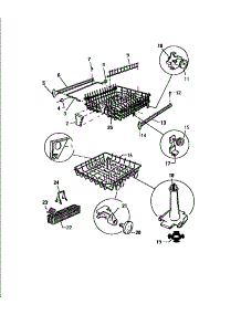 06 - Racks & Wash Tower parts for Frigidaire Dishwasher SC750DXR6 from AppliancePartsPros.com
