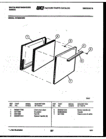 03 - Door Parts parts for Frigidaire Range GF300HXW5 from AppliancePartsPros.com