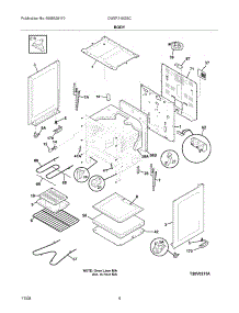 05 - Body parts for White Westinghouse Range CWEF310GSC from AppliancePartsPros.com