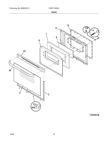 09 - Door parts for White Westinghouse Range CWEF310GSC from AppliancePartsPros.com