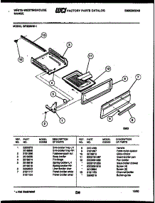 04 - Broiler Drawer Parts parts for Frigidaire Range GF320ND1 from AppliancePartsPros.com
