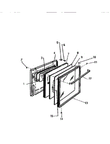 06 - Door parts for Frigidaire Range GF470HXF1 from AppliancePartsPros.com