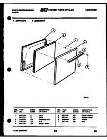 03 - Door Parts parts for Frigidaire Range GF501KXD1 from AppliancePartsPros.com