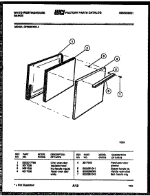 03 - Door Parts parts for Frigidaire Range GF600HXW4 from AppliancePartsPros.com