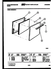 04 - Door Parts parts for Frigidaire Range GF600HXD2 from AppliancePartsPros.com
