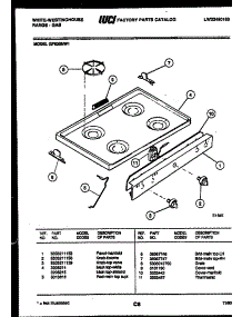 03 - Cooktop Parts parts for Frigidaire Range GF620NW1 from AppliancePartsPros.com