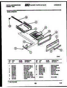 04 - Broiler Drawer Parts parts for Frigidaire Range GF620NW1 from AppliancePartsPros.com