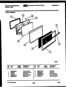 05 - Door Parts parts for Frigidaire Range GF620NW1 from AppliancePartsPros.com